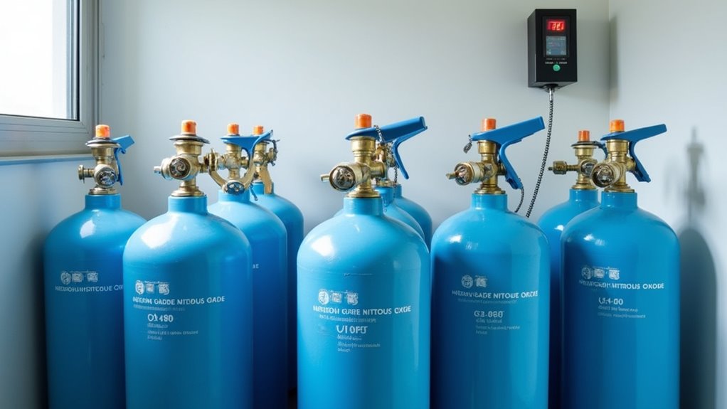 proper storage of nitrous oxide