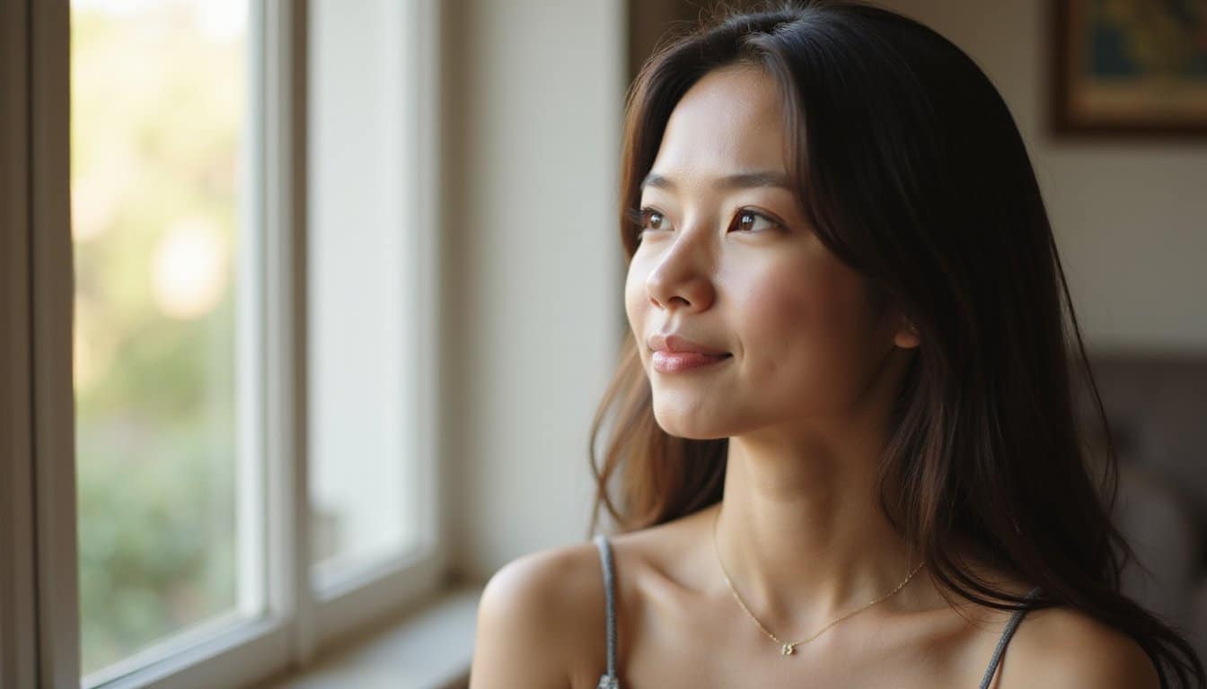Person seated near a window in a calm, supportive residential treatment space