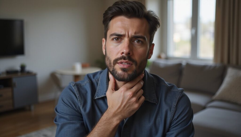 alcohol causes throat pain relief